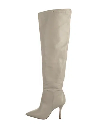 Pre-owned Larroude Leather Boots In Neutral
