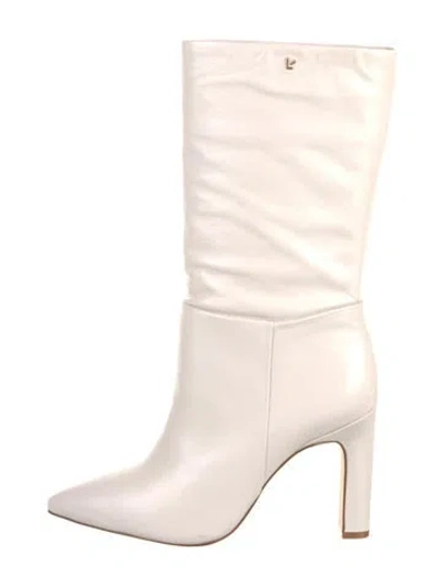 Pre-owned Larroude Leather Boots In Neutral