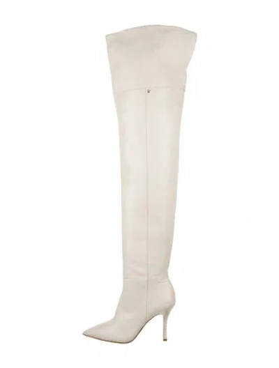 Pre-owned Larroude Leather Boots In Neutral