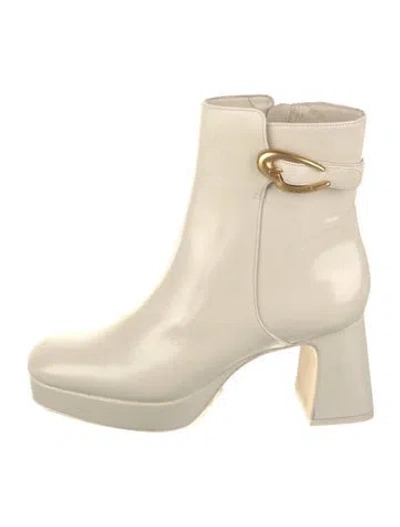 Pre-owned Larroude Leather Boots In Neutral