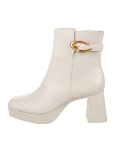 Pre-owned Larroude Leather Boots In Neutral