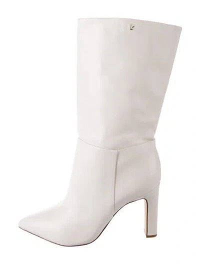 Pre-owned Larroude Leather Boots In Neutral