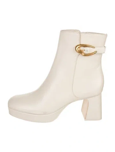 Pre-owned Larroude Leather Boots In Neutrals