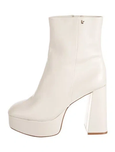 Pre-owned Larroude Leather Boots In Neutrals