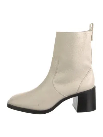 Pre-owned Larroude Leather Boots In Neutrals