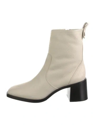 Pre-owned Larroude Leather Boots In Neutrals