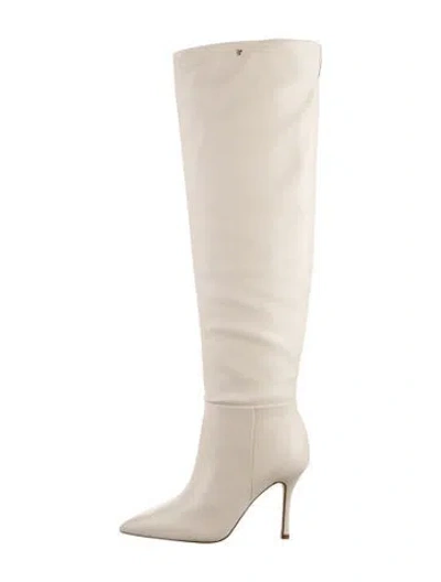 Pre-owned Larroude Leather Boots In Neutrals