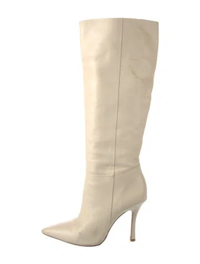 Pre-owned Larroude Leather Boots In Neutrals
