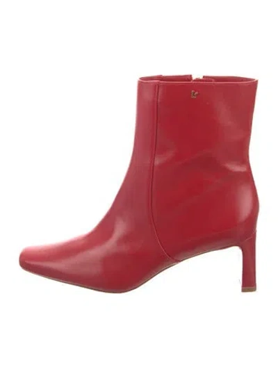 Pre-owned Larroude Leather Boots In Red