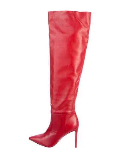 Pre-owned Larroude Leather Boots In Red