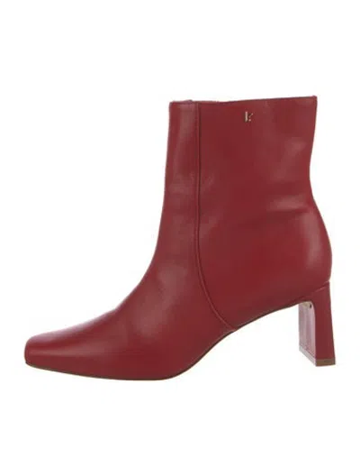 Pre-owned Larroude Leather Boots In Red