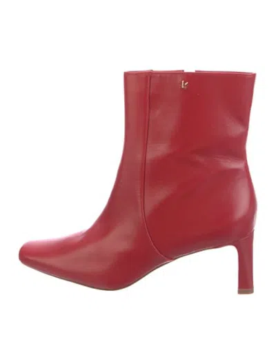 Pre-owned Larroude Leather Boots In Red