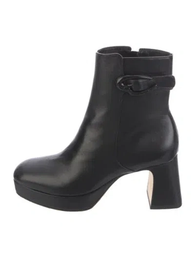 Pre-owned Larroude Leather Boots W/ Tags In Black