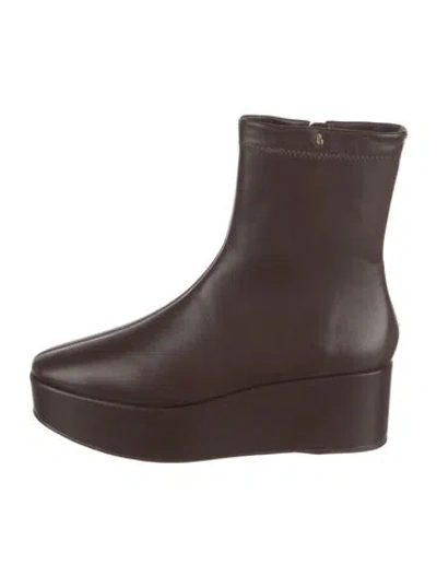 Pre-owned Larroude Leather Boots W/ Tags In Brown