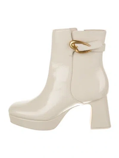 Pre-owned Larroude Leather Boots W/ Tags In Neutral