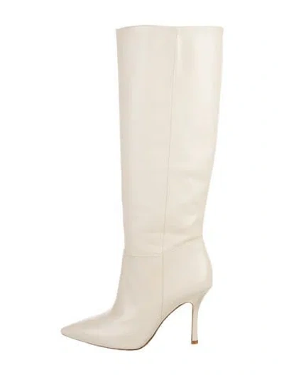 Pre-owned Larroude Leather Boots In White