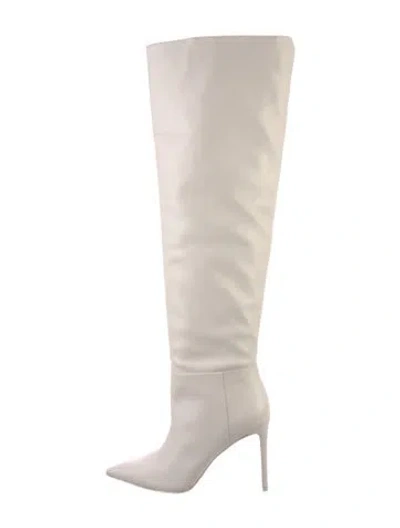 Pre-owned Larroude Leather Boots In White