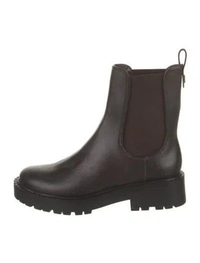 Pre-owned Larroude Leather Chelsea Boots In Brown