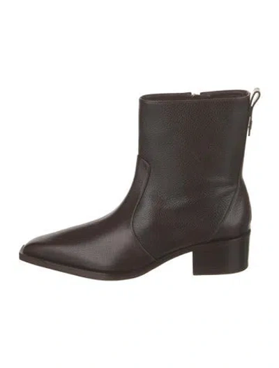 Pre-owned Larroude Leather Chelsea Boots In Brown