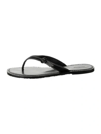 Pre-owned Larroude Leather Flip Flops In Multicolor