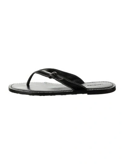 Pre-owned Larroude Leather Flip Flops In Multicolor