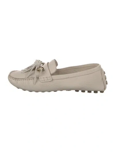Pre-owned Larroude Leather Loafers In Neutral