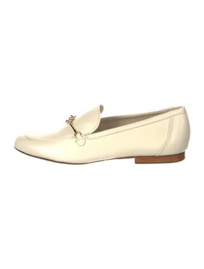 Pre-owned Larroude Leather Loafers In Neutral