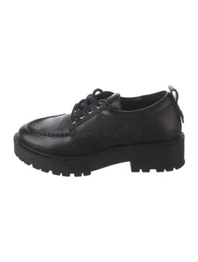 Pre-owned Larroude Leather Oxfords In Black