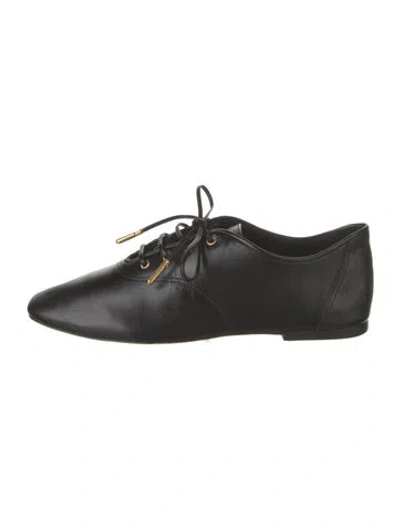 Pre-owned Larroude Leather Oxfords In Black
