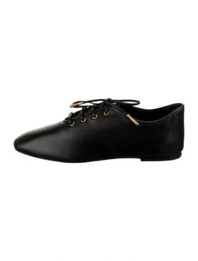 Pre-owned Larroude Leather Oxfords In Black