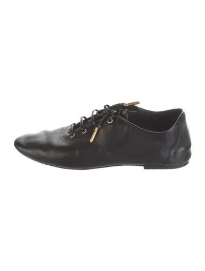 Pre-owned Larroude Leather Oxfords In Black