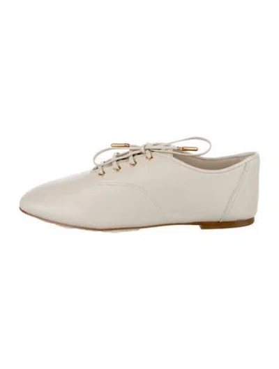 Pre-owned Larroude Leather Oxfords In Neutrals