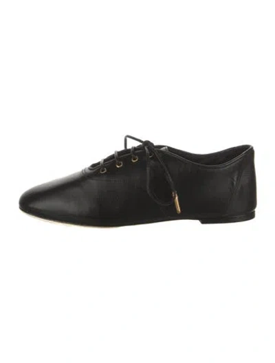 Pre-owned Larroude Leather Oxfords W/ Tags In Black
