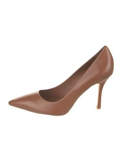Pre-owned Larroude Leather Pumps In Brown
