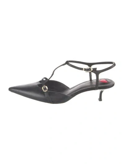Pre-owned Larroude Leather Pumps In Grey