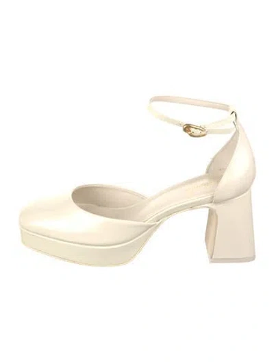Pre-owned Larroude Leather Pumps In Neutrals