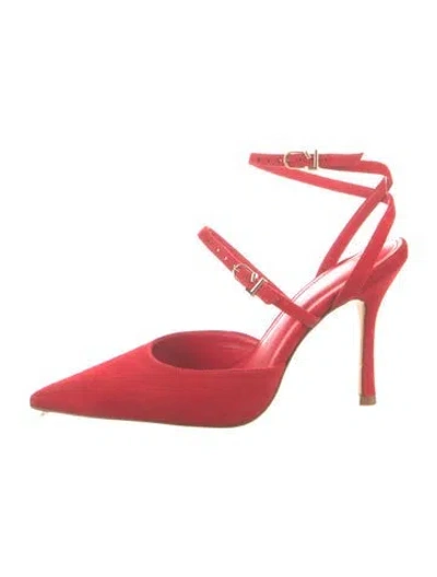 Pre-owned Larroude Leather Pumps In Red