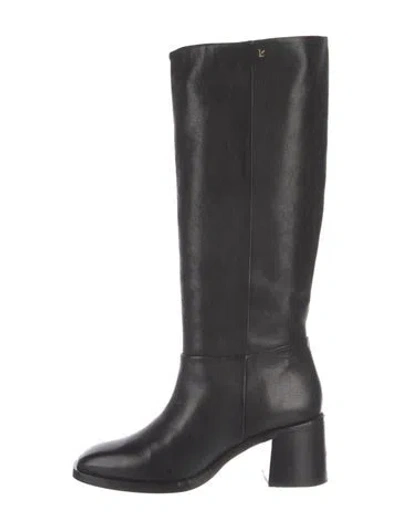 Pre-owned Larroude Leather Riding Boots In Black