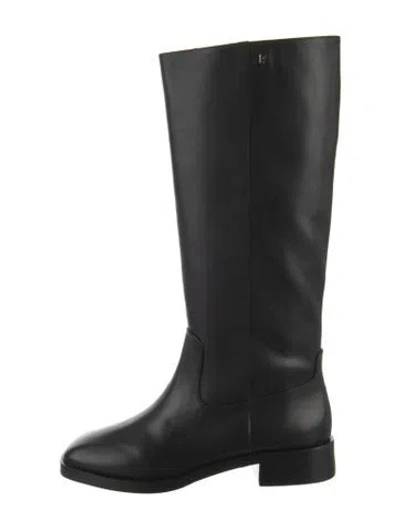 Pre-owned Larroude Leather Riding Boots In Black