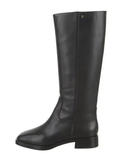 Pre-owned Larroude Leather Riding Boots In Black