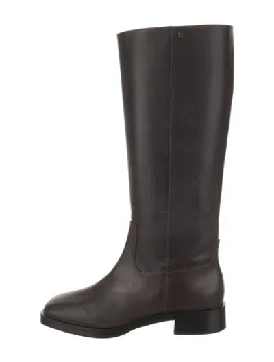 Pre-owned Larroude Leather Riding Boots In Brown