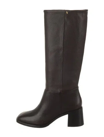 Pre-owned Larroude Leather Riding Boots In Brown