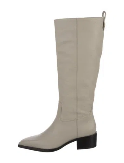 Pre-owned Larroude Leather Riding Boots In Neutral