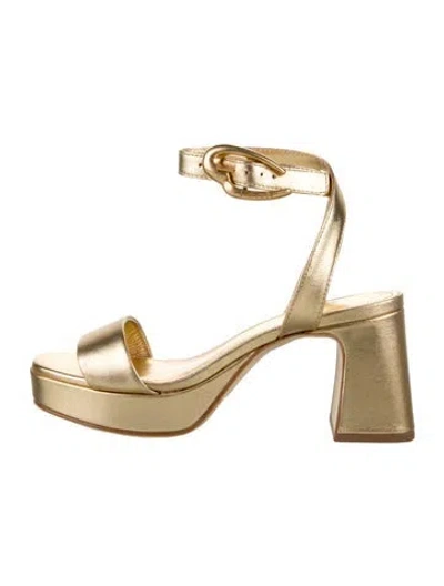 Pre-owned Larroude Leather Sandals