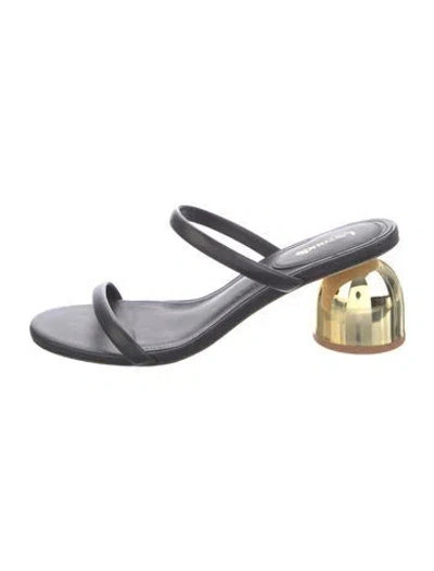 Pre-owned Larroude Leather Sandals In Blue