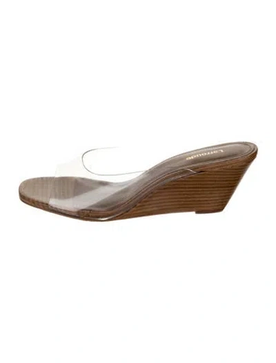 Pre-owned Larroude Leather Sandals In Brown