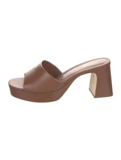 Pre-owned Larroude Leather Sandals In Brown