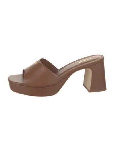 Pre-owned Larroude Leather Sandals In Brown