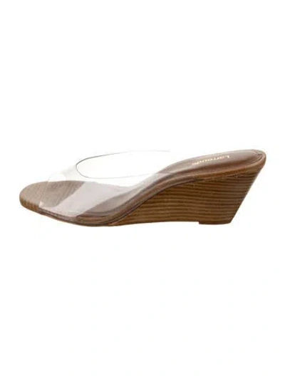 Pre-owned Larroude Leather Sandals In Brown