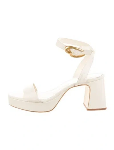 Pre-owned Larroude Leather Sandals In Neutral